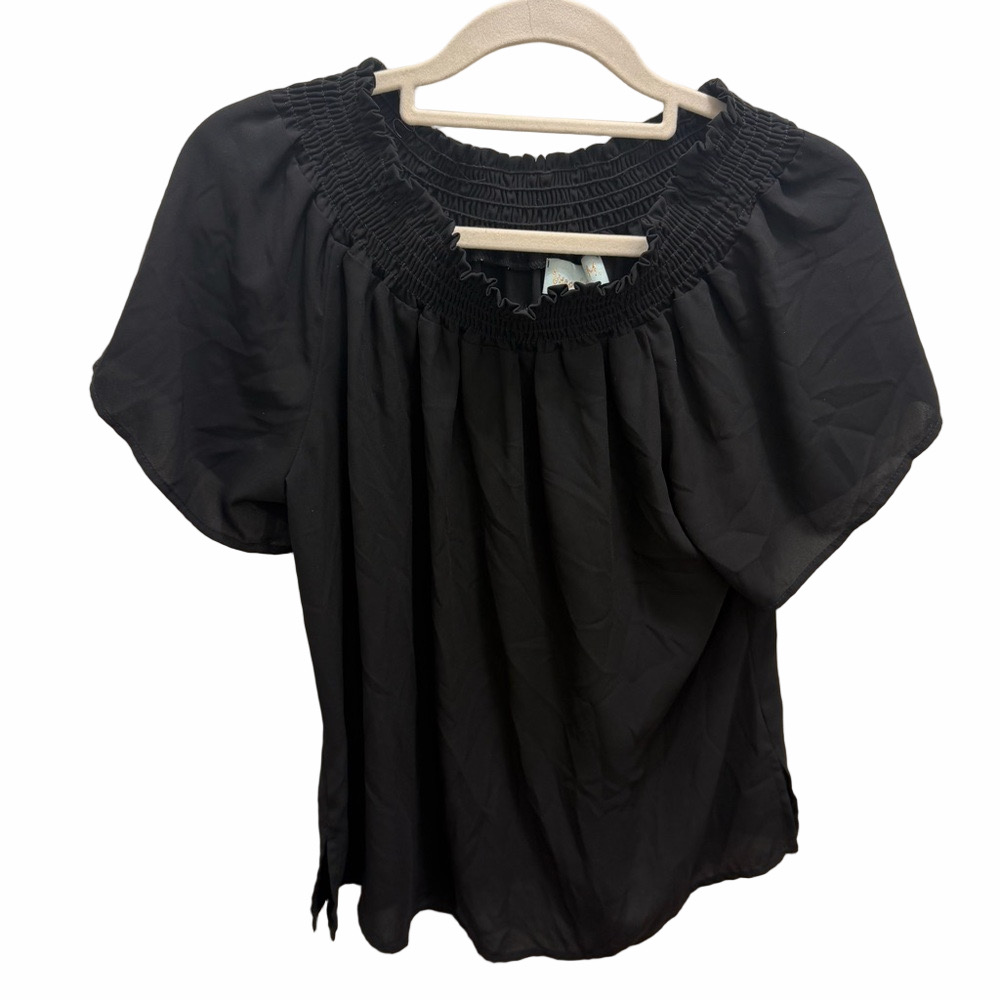Veronica M Black Blouse Size Medium